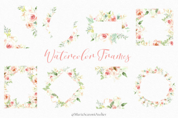 Enhance Your Creative Projects with Floral Watercolor Frames Clipart
