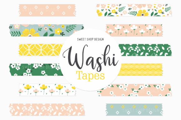 Enhance Your Digital Planner with Yellow Pink Floral Tape
