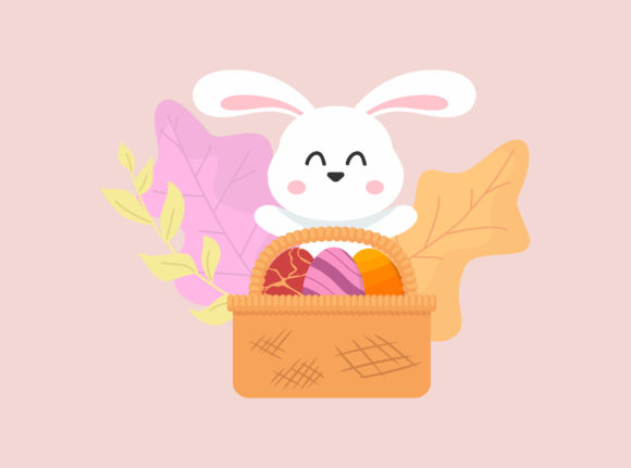 Exploring Easter Eggs Purple Bunny Basket Floral: A Versatile Design Element for Creative Projects
