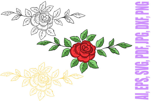 Flower Bouquet Floral Rose Line Art: A Versatile Design for Every Occasion