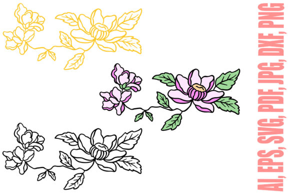 Flower Bouquet Floral Tattoo Line Art: A Strategic and Versatile Design Element