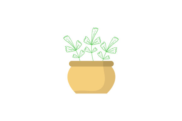 Fresh Floral Pot Beauty Vector for Design