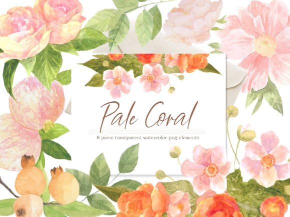 Pink Blush Floral Watercolor Set: Elevate Your Creative Projects with Elegant and Versatile Graphics