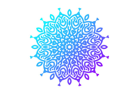 Stylized Floral Mandala Symbol Pattern: A Versatile Design Element
